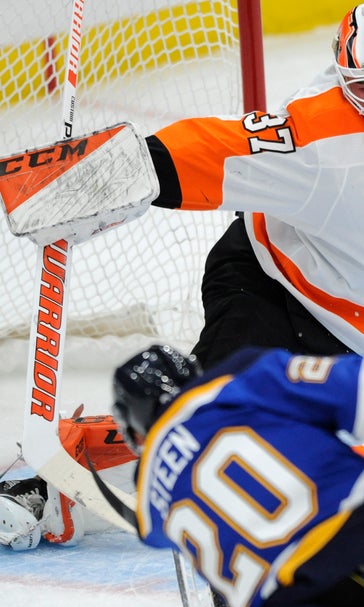Blues use early 5-goal blitz to bury Flyers 7-3